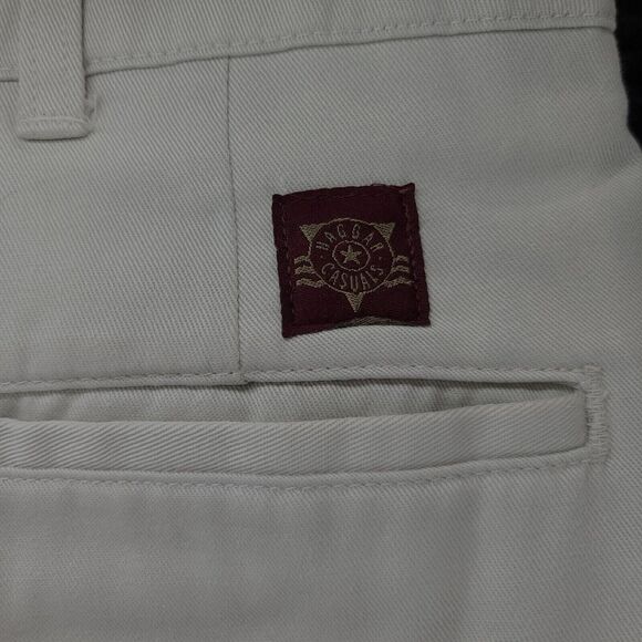 Haggar Mens Dress Pants Beige Size 40 100% Cotton Button Zip Closure Pockets - Picture 12 of 16